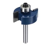 QUARKZMAN Fraise à Rainure en T pour Feuillure, Tige de 15/64" (6 mm), Tige de 1-1/4" (31,7 mm) x 1/2", Fraise à Rainurer en Carbure à 2 Ailes pour Aplatir Dalles à Feuillures pour Bois