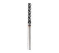 QUARKZMAN Fraise Carbure À Bout Carré 1/8" Diamètre De Coupe 4 Taillants Revêtement TiAlN Pour Acier Trempé Métal (Queue 1/8" Longueur De Coupe 1/2" Longueur Totale 1-1/2" Hélice 30 Degrés)