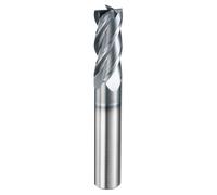 QUARKZMAN Fraise Carbure A Bout Carré 13/32" Diamètre De Coupe 4 Tailles TiAlN Pour Acier Trempé Métal (13/32" Queue 1" Longueur De Coupe 2-3/4" Long Angle D'Hélice 30 Degrés HRC53-55)