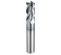 QUARKZMAN Fraise Carbure A Bout Carré 15/32" Diamètre De Coupe 4 Tailles Revêtement TiAlN Pour Acier Trempé Métal (15/32" Queue 1" Longueur De Coupe 3" Long 30 Degrés Hélice HRC53-55)