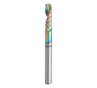 QUARKZMAN Fraise Spirale 1/8" Coupe, 1/8" Queue, 1 Dent Coupe Montante, Carbure Monobloc, Revêtement Diamant, 12mm Longueur Coupe, 38mm Longueur Totale, Pour Aluminium Cuivre Métal