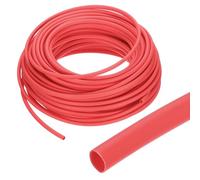 QUARKZMAN Gaine Thermorétractable Étanche 3.2mm Diamètre 19.8m Longueur 3:1 Rapport de Rétrécissement Tube Thermoretractable à Double Paroi avec Colle Marine pour Isolation de Câble, Rouge