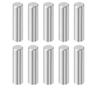 QUARKZMAN Goujons Cylindriques Éléments Fixation Tiges Support Étagères | Chevilles Métalliques, 10 Pcs, Ton Argenté, 6 mm x 22 mm, Acier Inoxydable, 316L, Goujons Cylindriques