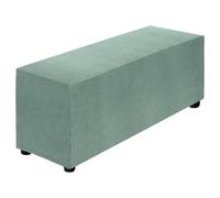 QUARKZMAN Housse De Pouf Rectangulaire Extensible Grand Format Vert Haricot | Housse De Pouf Carrée Avec Élastique Pour Pouf Salon Chambre, Pour Longueur 101-127cm / 40"-50", Grand