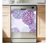 QUARKZMAN Housse Pour Lave-Vaisselle, 47 x 61.5 cm Housse Décorative Avec Système Hook & Loop Pour Porte De Lave-Vaisselle, Autocollant Pour Panneau De Réfrigérateur, Pour Électroménager De