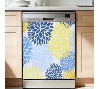 QUARKZMAN Housse Pour Lave-Vaisselle, 69 x 61.5 cm Housse Décorative Pour Lave-Vaisselle Avec Système Hook & Loop Panneau Pour Réfrigérateur Autocollant Décoratif Pour Électroménager De