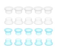 QUARKZMAN Joint d'Étanchéité Anti-Fuite pour Robinet, 20Pcs en Silicone pour Tuyau de Ceinture en Matériau Brut, Bouchon Anti-Fuite pour Robinet de Vanne Triangulaire, Bleu, Blanc