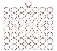 QUARKZMAN Joint Torique en Silicone 34x38x2mm (ID x OD x Largeur), 50PCS Joint d'Étanchéité Bocaux Remplacement pour Réparation Plomberie Valves Compresseur Tuyaux Robinet Voiture Gaz, Rouge