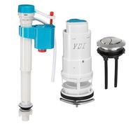 QUARKZMAN Kit De Réparation De Valve À Double Chasse Pour Toilettes Monoblocs, Comprend Valve De Chasse De 3", Bouton À Pression Fileté De 2.2", Valve De Remplissage, Adapté Aux Réservoirs
