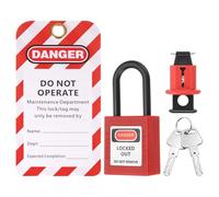 QUARKZMAN Kit De Verrouillage De Disjoncteur Grade Industriel Dispositif Loto A Broches Avec Cadenas De Verrouillage Et Attache Pour Interrupteur Electrique
