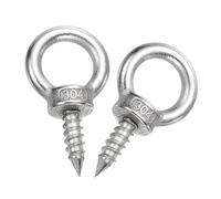 QUARKZMAN Lot De 2 M6x20mm 2x1.1x1.1 Pouces 304 Acier Inoxydable | Pitons À Œil Pour Hamac, Pitons À Vis Pour suspendu Balançoire, Support Pour Hamac Yoga, Pitons À Œil