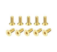 QUARKZMAN Lot de 20 Pièces Vis à Tête Cylindrique M3-0.5 x 8mm en Laiton | à Embase Plate, avec Entraînement Hexagonal Intérieur