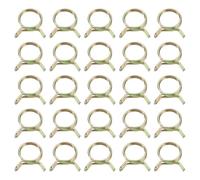 QUARKZMAN Lot de 25 colliers de serrage à ressort double fil, diamètre intérieur 24 mm, pour tuyaux de carburant de 25 à 28 mm de diamètre extérieur, clips en silicone, couleur zinc
