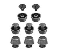 QUARKZMAN Lot de 8 Clous Plats à Tête Plate de 12 mm pour Sacs à Main en Métal, Clous à Tête Plate, Boucle Plate, Bouton, Rivets Coniques, Ensemble d'Outils, Couleur Pistolet
