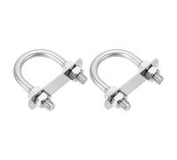 QUARKZMAN M10 Boulons en U, 2pcs Bride de Fixation en U Solide 38mm Innenbreite 70.5mm Longueur, Boulon à Œil de Serrage Acier Inoxydable 304 avec Ecrous Et Plaques pour Fixation de Tuyaux