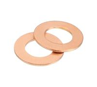 QUARKZMAN M10 Rondelle Plate, 25 Pcs Rondelles Plates à Anneau en Cuivre 18mm OD Joint d'Étanchéité en Métal pour Vis, Boulons, Écrous