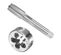 QUARKZMAN M14 x 1.5mm Métrique Machine Filetage Taraud et Filière Ronde Ensemble x 1 Ensemble 4 Cannelures Haute Vitesse Acier pour traiter Matériel Outil