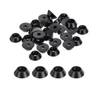 QUARKZMAN M3 Rondelles de Coupelle Conique, Joints en Aluminium Anodisé de Tête de Coupelle pour Vis RC/FPV/PC/Drone/Accessoires Mécaniques Pièces de Modèle, Paquet de 30 (Noir)
