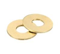 QUARKZMAN M6 Rondelle Plate, 100 Pcs Rondelles Plates à Anneau en Laiton 16mm OD 1mm Épais Joint d'Étanchéité en Métal pour Vis, Boulons, Écrous