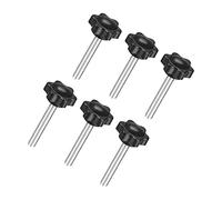 QUARKZMAN M6 x 50mm Filetage 60mm Dia Hex En forme Étoile Vis Serrage Bouton Poignées x 6PCS Serrage Vis Filet Mâle pour Machine Outil