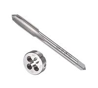 QUARKZMAN M7 x 1mm Métrique Machine Filetage Taraud et Filière Ronde Ensemble x 1 Ensemble 3 Cannelures Haute Vitesse Acier pour traiter Matériel Outil
