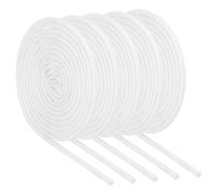QUARKZMAN Manchons Coupe-Feu pour Tresse d'Isolation de Fil, Gaine en Fibre de Verre Enduite de Silicone Haute Température pour Le Câblage Électrique des Conduites Automobiles Blanc 1mm