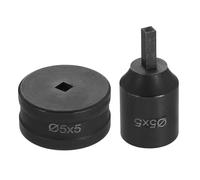 QUARKZMAN Matrice De Perçage Hydraulique 5x5mm Trou Carré Acier 40Cr Noir | Kit De Perçage Électrique Pour CH70 Machine De Perçage Électrique