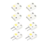 QUARKZMAN Mini Connecteurs De Fil Thermocouple En Céramique Type K Mâle Femelle Adaptateur Prise Haute Température 650°C(1202°F) Pour Sonde Thermocouple Blanc Avec Jaune 4 Set