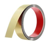 QUARKZMAN Moulures Décoratives Autocollantes en Acier Inoxydable, 5m X 4cm Doré Garniture de Moulure Murale Autocollante avec Finition Miroir avec des Sacs et des Cartes pour Mur, Sol