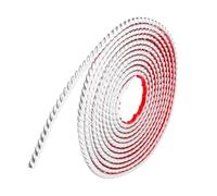 QUARKZMAN Moulures Murales Flexibles 16.4Ft X 0.39Pouce Ligne Blanc Argenté | Auto-Adhésif Décoller et Coller Moulure Papier Peint Cadre Miroir Bordure, pour Cabinet Cadre Miroir