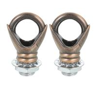 QUARKZMAN Oeil De Levage Charge Max 22lb Filetage M10 Forme Anneau Boucle Femelle Avec Tuyaux Filetes Rondelles Ecrous Pour suspendu Lampe Lustre, Bronze Rouge Lot De 2
