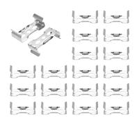 QUARKZMAN Pack Plat de 18 Support de Fixation de Tube Fluorescent T8 | Clips Bracket Hanger, pour Ampoule Led T8, Remplacement de Luminaire, pour Éclairage Intégré Led