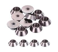 QUARKZMAN Paquet de 10 M3 Rondelles de Coupelle Conique Gris Titane | Joints en Aluminium Anodisé de Tête de Coupelle pour Vis RC/FPV/PC/Drone/Accessoires Mécaniques Pièces de Modèle