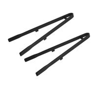 QUARKZMAN Pinces en silicone 265mm / 10.4 pouces Noir 2 Pièces | Résistantes à la chaleur, pour grille-pain, grill, barbecue, marmite, camping, service de salade, cuisson du pain