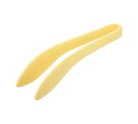 QUARKZMAN Pinces en silicone en forme de feuille 250mm 9.8" Jaune | Résistantes à la chaleur, pour grille-pain, grillade, barbecue, marmite, camping, service de salade, cuisson de pain, 1 Pièce