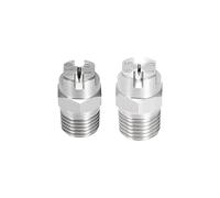 QUARKZMAN Plat Jet éventail Jet Embout - 1/4 BSPT 2mm Orifice Diamètre Mâle Filetage 304 Acier Inox Buse, 2pcs 65 Degrés + 2pcs 110 Degrés