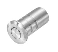 QUARKZMAN Protecteur De Poussière Pour Loquet De Porte 10mm/0.39", Inserts De Verrou Coulissant Sécurisé Anti-Poussière En Acier Inoxydable 304, Accessoires Pour Loquet À Barillet, Argenté