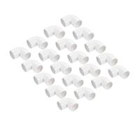 QUARKZMAN Raccord de Coude à 90 Degrés pour Conduit Pvc 20 mm Blanc 30Pcs | pour Changer de Direction, Idéal pour Étagère en PVC, Tuyau d'Arrosage de Jardin, Conduit Électrique