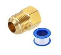 QUARKZMAN Raccord en laiton, filetage mâle 5/8 SAE x filetage femelle 3/8 SAE, adaptateur de tube à embout conique pour ligne de gaz air réfrigération HVAC