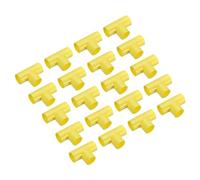 QUARKZMAN Raccord en T pour Conduit en PVC, Connecteur de Couplage de Tuyau Blanc 16 mm 3 Voies pour Conduits Électriques de Jardin, Lot de 20