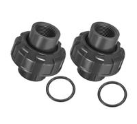 QUARKZMAN Raccord union PVC 2 pièces 3/4" SCH80 Noir | Filetage femelle x Emboîture, avec joint torique EPDM, pour irrigation, système de piscine et projet de plomberie