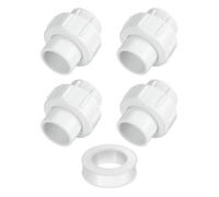 QUARKZMAN Raccord Union PVC 25mm (3/4 pouce) 4 Pièces Blanc
