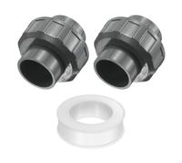 QUARKZMAN Raccord Union PVC 32mm (1 pouce) 2 Pièces Gris