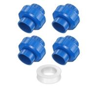 QUARKZMAN Raccord Union PVC 32mm Bleu 4 Pièces