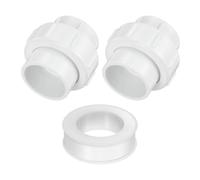 QUARKZMAN Raccord union PVC 40mm(1-1/4") 2 Pièces Blanc