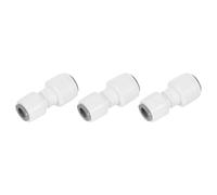 QUARKZMAN Raccords à Pousser 1/4" x 5/16" Blanc 3Pcs | Raccords de Tuyau d'Air Tube&Hose&Pipe, 1/4"x5/16"Od, Raccord Rapide Union Droite en Plastique pour Système d'Eau Ro, 6-8mm