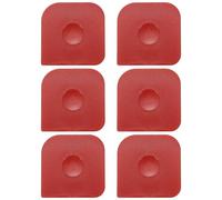 QUARKZMAN Racloir de Poêle Carré 6Pièces 2,4x2,4 Pouces Rouge | Plastique, Coussin Nettoyant Non Rayant, pour Nettoyer Poêles, Casseroles, Grilles, Poêles Antiadhésives, Couper Pâte