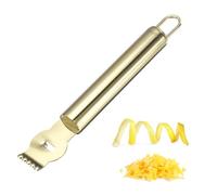 QUARKZMAN Râpe À Zeste De Citron, Râpe À Agrumes en Acier Inoxydable avec Crochet De Suspendu Lame Canelée Zesteur Tranchant Éplucheur d'orange pour Garnitures De Cocktail Bar Cuisine,