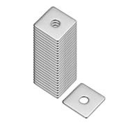QUARKZMAN Rondelle Carrée, 25Pcs M6x25x25x2mm 304 Acier Inoxydable Rondelle Plaque Carrée Plat Joint Espaceur Pour Quincaillerie Fixation
