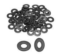 QUARKZMAN Rondelle Plate 120 Pièces 10# 5,5x13x1 mm Acier Inoxydable | 18-8 SUS304, SAE, Entretoises et Bagues d'étanchéité, pour Vis, Boulons, Industrie Automobile, Noir